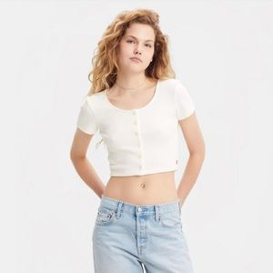 COPY - White Hollister baby tee